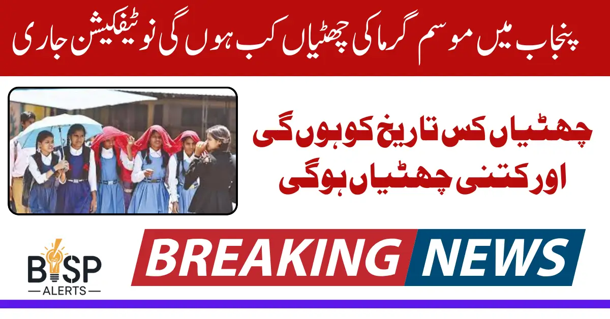 Summer Holidays 2025 in Pakistan Expected Date Announced Due To Heatwave Alerts