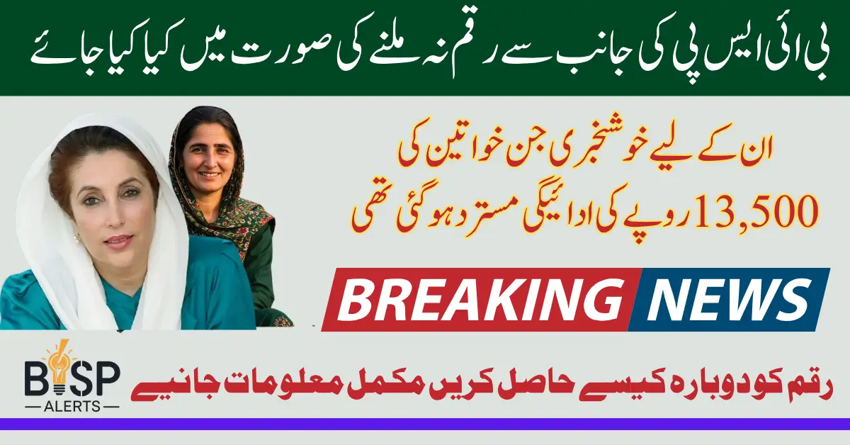 BISP June 2025 Payment Update Rejected Payments Are Scheduled for Reissue